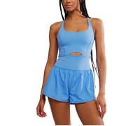 FP Movement Women's Righteous Runsie - Riviera Blue - Size: Small