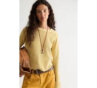 FP One Blake Shrunken Crew Neck Thermal at Free People in Yellow, Size: XS - female