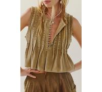 FP One Parker Velvet Tank Top at Free People in Tropical Olive, Size: Small - female