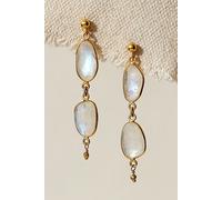 FP x Robindira Dangle Earrings by Robindira Unsworth at Free People in Moonstone - female