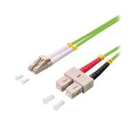 FP5LS10 fibre optic patch cable OM5 both sides, LC/UPC 10m LSZH green LOGILINK