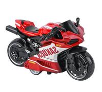 FPAEHRY 1PCS Motorcycle Model Ornaments, Mini Motorcycle Toys Alloy Motorbike Toy Highly Simulation Motorbike Model Pull-Back Vehicle Toy for Child Intellectual Toy Gift (Red)