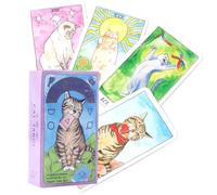 FPAEHRY Cat Tarot Card Deck - Pocket Universal Tarot Cards for Beginners, Future Divination, Unique Game