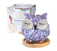 Fpathway Enchanting Owl Scented Candle Gifts for Her: Luxurious Aromatherapy Candles, Unique Birthday Gifts for Women, Relaxing Ladies Presents - Ideal for Wife, Mother, Best Friends (Lavender)