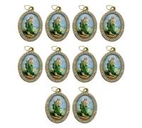 [Fpbiagoq] 10pcs Religious Figure Jewelry Bracelet Necklace Metal Rhinestone Pendant Charm Jewelry Making Pendant Charm, Free Size