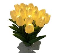 Fpbiagoq 15PCS / Pack Tulips Night Lamp with Soft Yellow Light Home Party Decoration Lights Perfect for Mood Lighting Dimmable Blossomy Night Lamps