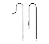 Fpbiagoq 2pcs Stainless Steel Pipe Metal Inflow and Outflow for Aquarium Curved Line No Suction Cups Needed Install on for T Stainless Steel Inflow Outflow for Aquarium