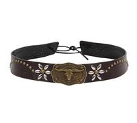 [Fpbiagoq] Adult Cowboy Hat Band Oxhead Buckle Vintage Ethnic Panama Band Men Straw Hat Belt Accessories Felt Hat Belt