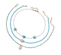 [Fpbiagoq] Artist Created Multiple Strands Beads Necklace Set Style Jewelry Portable and Resilient Handmade Beaded Necklace, フリーサイズ, As described, No Gemstone