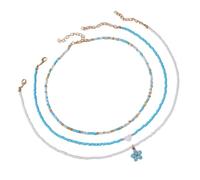 [Fpbiagoq] Artist Created Multiple Strands Beads Necklace Set Style Jewelry Portable and Resilient Handmade Beaded Necklace, フリーサイズ, As described, No Gemstone