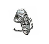 Fpbiagoq Artistic Human Face Copper Rings Portable Comfortable for Long Time Wearing Edgy Fashion Rings