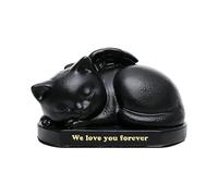 Fpbiagoq Artistic Resins Pet Memorial Urn Heartwarming Pet Ashes Container Animal Figurine Room Decoration Bereavement Gift Home Deck Urn