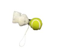 [Fpbiagoq] Baseball Dog Keychain Soft Flocked Charm Phone Case Key Accessory Baseball Dog Bag Charm, Oh!, One size