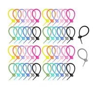 [Fpbiagoq] Colorful Silicone Reusable Bag Ties Silicone Reusable Bag Wire Candy Color Wire Tie Band Ring and Craft Data Line, フリーサイズ, As described, No Gemstone