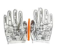 [Fpbiagoq] Cotton Reflexology Gloves Professional Gentle Massage Release Pressure Comfortable Hand Spa Tool with Hand Tool in English