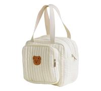 [Fpbiagoq] Diaper Bag Embroidery Crossbody Bag Pram Hanging Bag Multiple Compartment Bag Shoulder Bag Large Capacity Mom Bag Plum, Single Bear Pattern, 大きい
