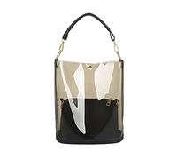 [Fpbiagoq] Elegant 2" Bag Clear Bucket Bag Jelly Semi Clear PVC Shoulder Holiday Beach Timing Shoulder, Black