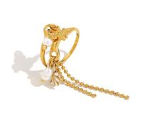 [Fpbiagoq] Elegant Movable Fringe Ring Solid Stainless Steel Stackable Jewelry Perfect for Casual or Formal Look Casual Evening Ring