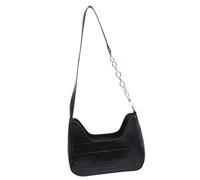 [Fpbiagoq] Elegant Solid Color Casual Bag with Chain Strap Arm Underarm Purse Handbag Zipper Arm Pit Bag Working and Shopping Elegant Chain Strap Bag, Black
