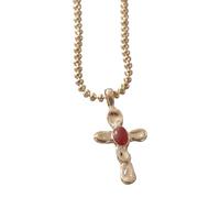 Fpbiagoq Fashionable Adorned Crucifix Charm Necklace 45cm with 5cm Adjustable Chain Collarbone Chain Jewelry Religious Jewelry Gift