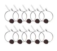 Fpbiagoq Fashionable Alloy Circular Charm Gemstones Bezels Handchain Practical Jewelry Making Accessories Adjustable Bangle Holder
