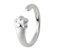 [Fpbiagoq] Fashionable Ear Paw Ring Adjustable Cartoon Little Kitten Finger Trendy Gift Theme Elegant Lady Trendy Gift