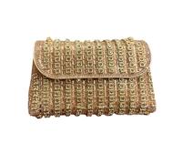 [Fpbiagoq] Fashionable Evening Purse Crossbody Handbag Sparkling Rhinestone Delicate Chain Strap Shoulder Bag Evening Purse for Women, gold