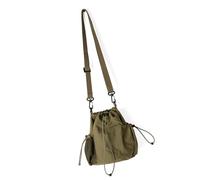 [Fpbiagoq] Fashionable Pleated Nylon Bucket Bag Drawstring Shoulder Wallet Crossbody Satchel Perfect for Various Occasions Travel Friendly Pouch, green