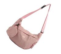 [Fpbiagoq] Half Moon Crossbody Bag for Women Lightweight Nylon Bag Nylon Crossbody Bag with Multiple Compartments for Commuting and Casual Going Out, b