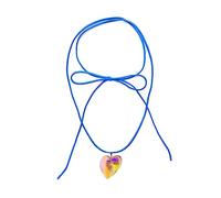 Fpbiagoq Knot Bow Necklace Elegant Y2K Bridal Collar Chain Adjustable Fashion Statement Jewelry Piece Korean Fashion Necklace Girls Women Neck Chain Sweater, 赤, As described, No Gemstone