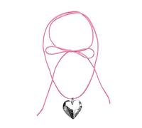 Fpbiagoq Knot Bow Necklace Elegant Y2K Bridal Collar Chain Adjustable Fashion Statement Jewelry Piece Korean Fashion Necklace Girls Women Neck Chain Sweater, 銀, As described, No Gemstone