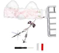 Fpbiagoq Lace Keycap Decoration with Removable Enchantments Quick Arrange for PC Notebook Tailoring Permanent Fabric Keycap Deck