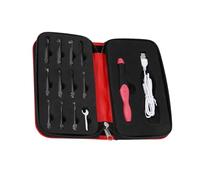Fpbiagoq Light Up LED Crochet Hook Set with 11 Size Interchangeable Hook Tip 2.5mm-8.0mm Ergonomic Crochet Hook Knitting