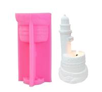 Fpbiagoq Lighthouse Resin Silicone Molds for Tea Light Holder Candle Holder Home Decor