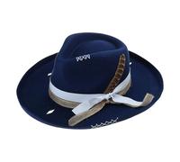 [Fpbiagoq] Masquerade Party Gentleman Hat Jazz Hat Adult Concert Hat Blues Dancing Hat Headpiece Fashionable Wool Hat