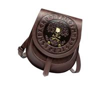 [Fpbiagoq] Medieval European Style Women Shoulder Bag Crossbody Bag PU Leather Waist Bag Phone Wallet Retro Handbag Women, coffee
