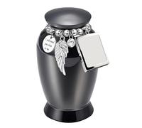 Fpbiagoq Memorial Ashes Urn for Lasting Love and Decors Elegant Grateful Words Carvings Sweet Words Pet Cremation Box