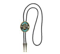 [Fpbiagoq] Men's Classic Boloti with Leather Strap and Metal Bird Pendant for Country Music Events