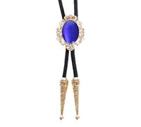 [Fpbiagoq] Metal Flower Bow Knot Stone Western Boloti Leather Rope Wedding Neck Neck Lace Shirt Collar Chain Jewelry Neckwear Stone Jewelry Bolo Tie Necklace