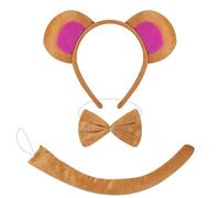 [Fpbiagoq] Monkey Tail Costume Monkey Ear Headband Glove Skirt and Bowtie Halloween Costume Kid Boy Girl Halloween Birthday Party