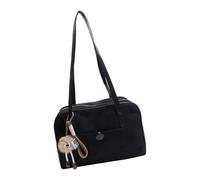 [Fpbiagoq] Organized Function Practical Work Bag Ergonomic Strap Enough Space Fashion Shoulder Laptop Essential Large Capacity, Black