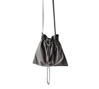 [Fpbiagoq] Pleated Crossbody Bag Fashion Shoulder Bag Solid Color Trend Bag Bursting Design Drawstring Nylon Large Capacity Handbag for Girls, muddy