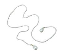 [Fpbiagoq] Portable Green Spinel Stone Mix Pearl Necklace Comfortable Jewelry Long Green Spinel Beads Necklace for Casual or Formal Occasions, フリーサイズ, As described, No Gemstone