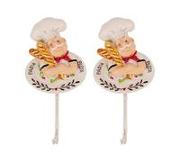 Fpbiagoq Resin Chefs Designs Wall Hooks Easy Installation Strong Sticky Utility Hangers for Renters and Homes Resin Bathroom Fasteners Denial Damage