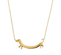 [Fpbiagoq] Sausage Dog Necklace Creative Unique Dachshund Playful and Adorable Neck Chain Clavicle Chain Dog Theme, フリーサイズ, As described, No Gemstone