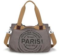 [Fpbiagoq] School and Casual Commute Unisex Large Crossbody Shoulder Handbag Multipurpose Canvas Book Bag with Enough Storage with Stylish Shoulder Bag, gray