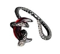 [Fpbiagoq] Snake wrap and moon trendy open ring features an elegant design decoration fashion ring for a distinctive look