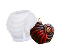 Fpbiagoq Stripe Heart Shape Silicone Soap