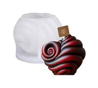 Fpbiagoq Stripe Heart Shape Silicone Soap