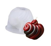 Fpbiagoq Stripe Heart Shape Silicone Soap